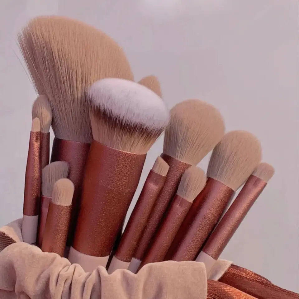 Makeup Brush Set 13PCS – Soft Fluffy Brushes for Eyeshadow, Powder & Blending