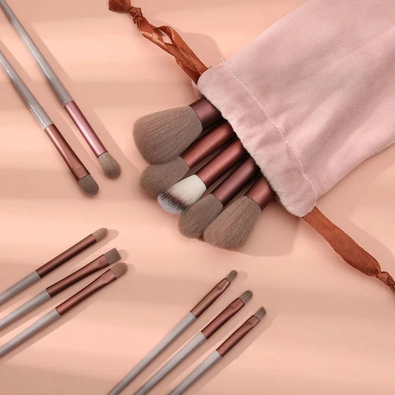13PCS Makeup Brush Set – Eyeshadow, Foundation, Powder & Blush Beauty Tools