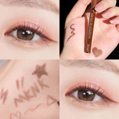 Long-Lasting Waterproof Eyeliner Pencil - Black, Brown & Purple
