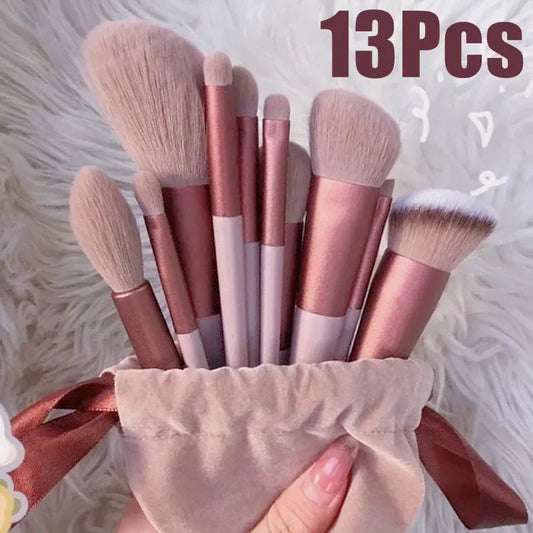 13PCS Makeup Brush Set – Eyeshadow, Foundation, Powder & Blush Beauty Tools