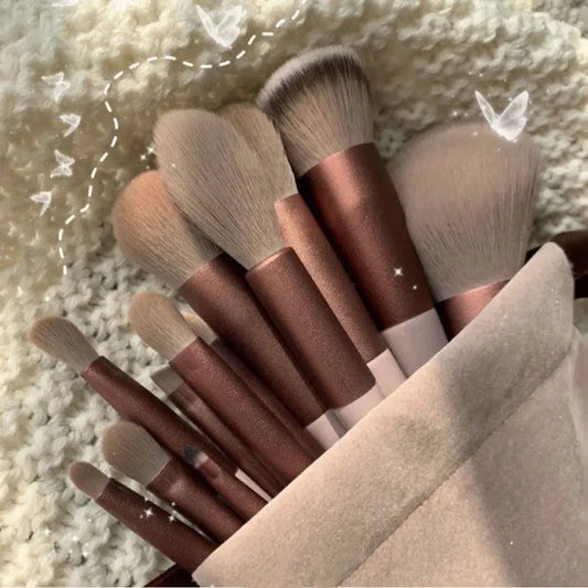 Makeup Brush Set 13PCS – Soft Fluffy Brushes for Eyeshadow, Powder & Blending