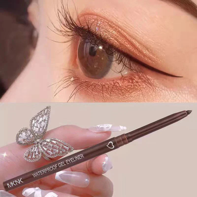 Long-Lasting Waterproof Eyeliner Pencil - Black, Brown & Purple