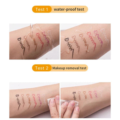 Long-Lasting Waterproof Eyeliner Pencil - Black, Brown & Purple